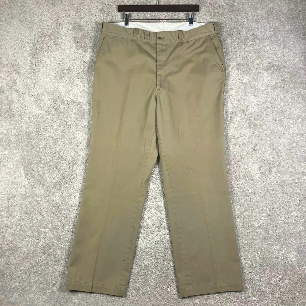 Vintage Penney's Big Mac Work Pants 42x32 Tan Scovill Zipper Watch Pocket 70s